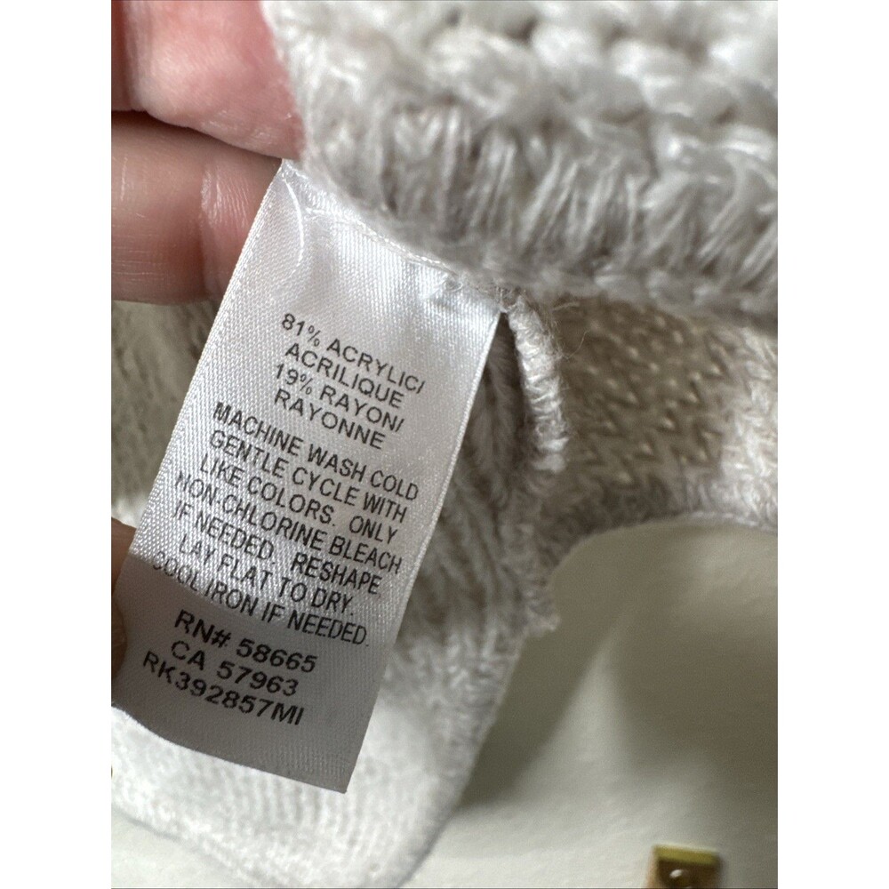 Susina Womens Hi-Low Sweater Size L Oatmeal Beige Long Sleeve Relaxed Pullover - Picture 9 of 10